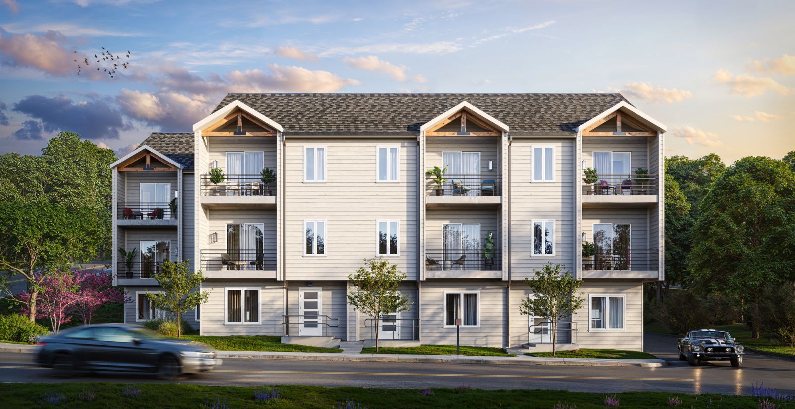 exterior apartment rendering san marcos tx student living